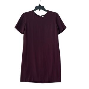 Babaton Aritzia Women’s Patricio T-Shirt Mini Dress Plum‎ Purple A-line Crepe 4